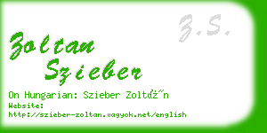 zoltan szieber business card